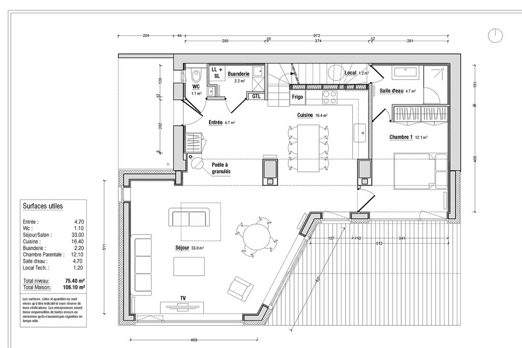 A vendre chez Beguet Associés : HAUTS DE SEINE VAUCRESSON 92420 MAISON 106 m²  3 CHAMBRES JARDIN 2 GARAGES