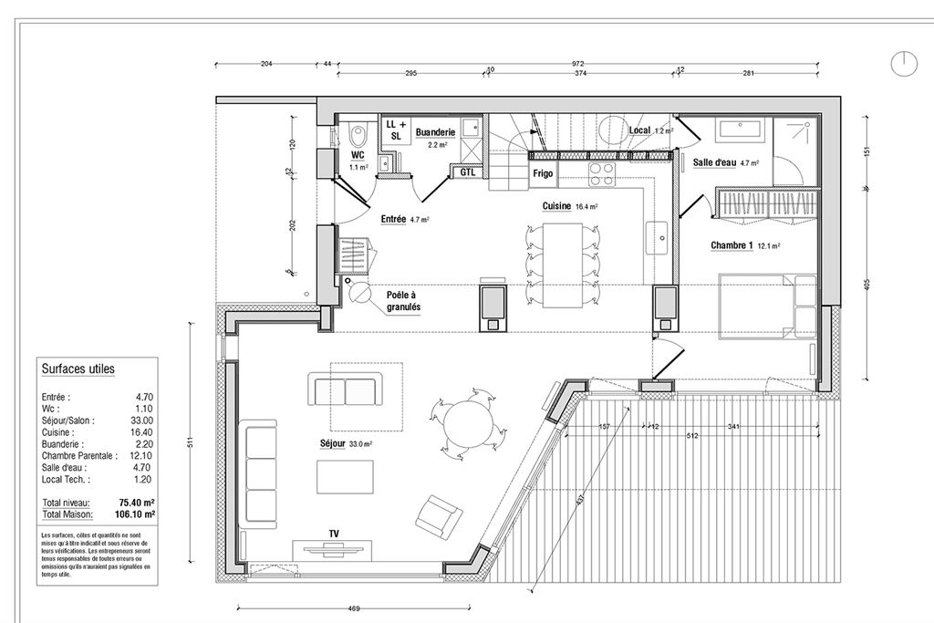 A vendre chez Beguet Associés : HAUTS DE SEINE VAUCRESSON 92420 MAISON 106 m²  3 CHAMBRES JARDIN 2 GARAGES