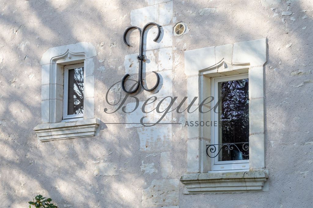 A vendre chez Beguet Associés : Indre-et-Loire Faye-la-Vineuse 37120 Manoir 370 m² 10 Chambres Gîte 160m² Parc 4.7 Ha